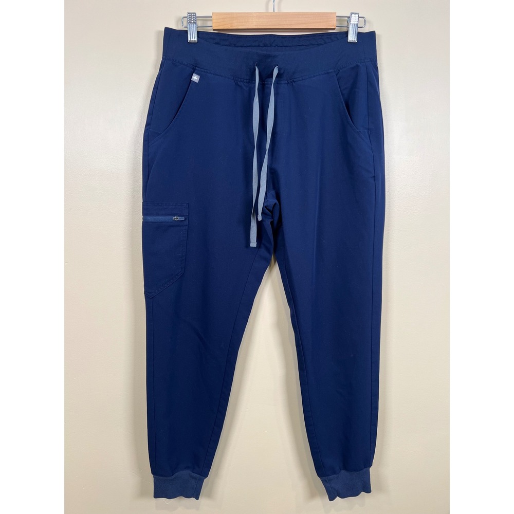 FIGS Zamora Jogger Pants Womens M Navy Blue Slim Fit Cargo Pocket Scrub Bottoms